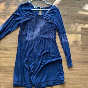 maurices navy blue long sleeve dress